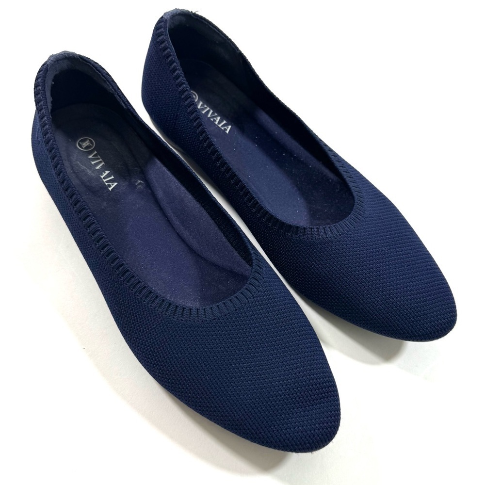 Vivaia Tamia 2.0 Almond Toe Ballet Flats Blue